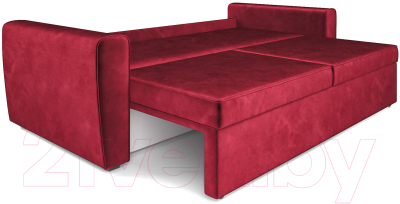 Диван Mebel-Ars Еврокнижка Оскар (бархат красный Star Velvet 3 Dark Red)