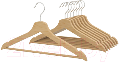 Набор деревянных вешалок-плечиков Ikea Бумеранг 302.385.43 (натуральный)