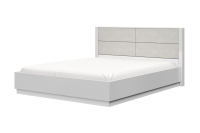Полуторная кровать Bravo Мебель Вива 140x200 ЛДСП/МДФ (белый/белый глянец/платина) - 