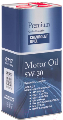 Моторное масло Fanfaro For Chevrolet/Opel 5W30 / FF6717-5ME (5л)