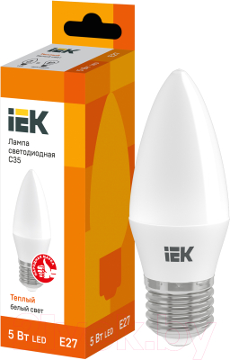 Лампа IEK ECO C35 5Вт 230В 3000К E27 (LLE-C35-5-230-30-E27)