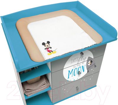 Рамка для пеленания Polini Kids Disney baby. 5090 Микки Маус (голубой) - Комод в комплект не входит