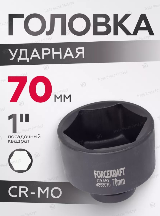 Головка слесарная ForceKraft FK-4858070 (19612) — фото 2