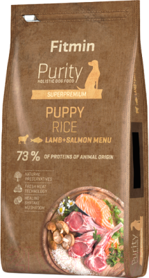 Сухой корм для собак Fitmin Purity Puppy Rice, Lamb & Salmon (2кг)