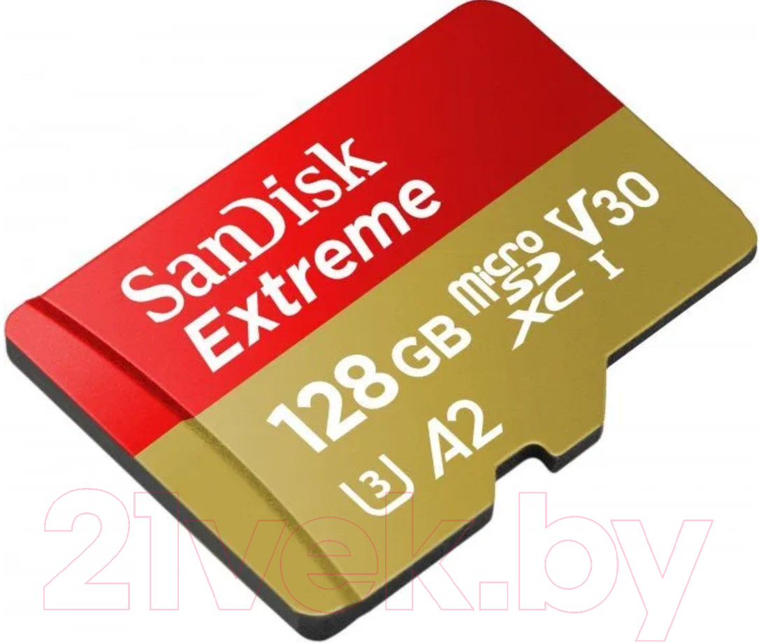 Карта памяти SanDisk Extreme MicroSDXC 128GB Class 10 UHS­I U3 V30 A2