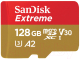 Карта памяти SanDisk Extreme MicroSDXC 128GB Class 10 UHS­I U3 V30 A2 (SDSQXAA-128G-GN6MN) - 