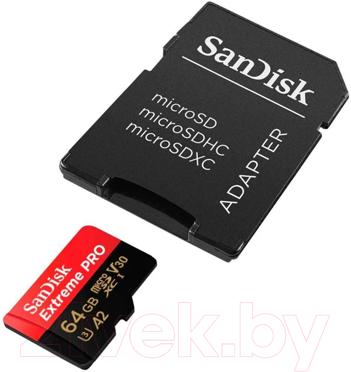 Карта памяти SanDisk Extreme PRO MicroSDXC 64GB + адаптер (SDSQXCU-064G-GN6MA)