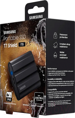 Внешний жесткий диск Samsung T7 Shield 1TB (MU-PE1T0S/WW)