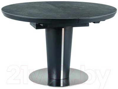 Обеденный стол Signal Orbit 120 раскладной (серый керамический/матовый антрацит)