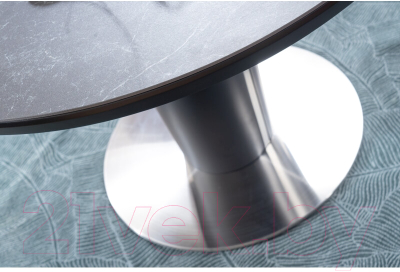 Обеденный стол Signal Orbit 120 раскладной (серый керамический/матовый антрацит)