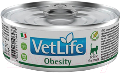 Влажный корм для кошек Farmina Vet Life Natural Diet Cat Obesity (85г)