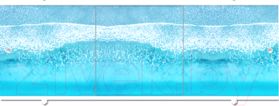 Экран для ванны МетаКам Премиум Арт 1.48 (морской прибой)