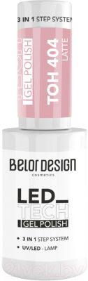 Гель-лак для ногтей Belor Design Led Tech тон 404 (6мл)