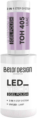 Гель-лак для ногтей Belor Design Led Tech тон 405 (6мл)