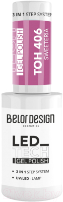 Гель-лак для ногтей Belor Design Led Tech тон 406 (6мл)