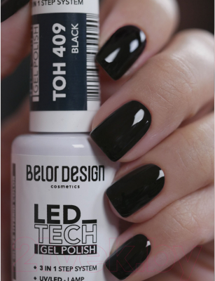 Гель-лак для ногтей Belor Design Led Tech тон 409 (6мл)