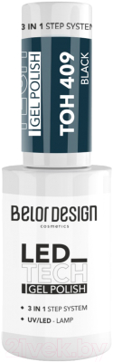 Гель-лак для ногтей Belor Design Led Tech тон 409 (6мл)