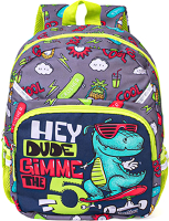 Детский рюкзак Academy Style Динозавр на скейте / SKIP-UT4-6019 - 