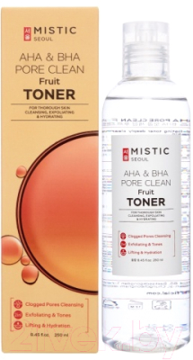 Тонер для лица Mistic AHA & BHA Pore Clean Fruit Toner Очищающий (250мл)