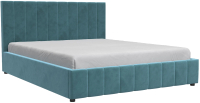 Полуторная кровать Bravo Мебель Нельсон Вертикаль Стандарт с ПМ 140x200 (бирюзовый) - 