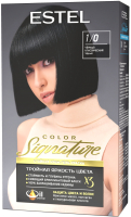 Крем-краска для волос Estel Color Signature 1/0 (черный классический) - 
