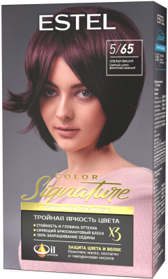 Крем-краска для волос Estel Color Signature 5/65 (спелая вишня)