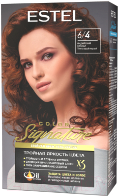 Крем-краска для волос Estel Color Signature 6/4 (индийский сандал)
