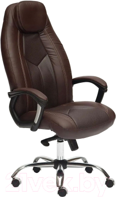 Кресло офисное Tetchair Boss Lux кожзам (коричневый/коричневый перфорированный 36-36/36-36/06)