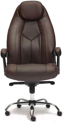 Кресло офисное Tetchair Boss Lux кожзам (коричневый/коричневый перфорированный 36-36/36-36/06)