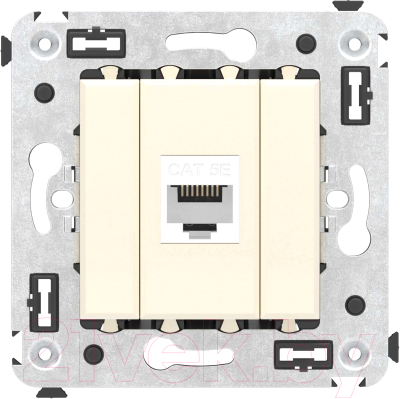 Розетка DKC Avanti RJ-45 / 4405663 (ванильная дымка)