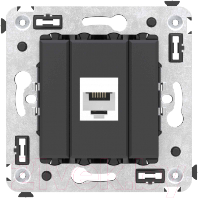 Розетка DKC Avanti RJ-12 / 4412613 (черный матовый)