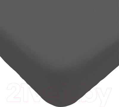 Простыня Luxsonia Трикотаж на резинке 160x200 / Мр0010-25 (графит)