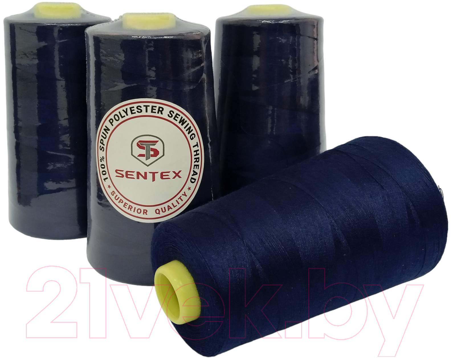 Набор швейных ниток Sentex 100% полиэстер 50/2 5000 ярдов 1301 (4шт)