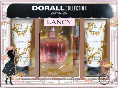 Парфюмерный набор Dorall Collection Lancy Т/вода 100мл+Т/вода 10мл+Лосьон 50мл+Гель для душа 50мл