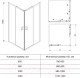 Миниатюра изображения товара Душевой уголок Veconi 80x80x195 / RV13-80-01-C5 (стекло прозрачное/черный)