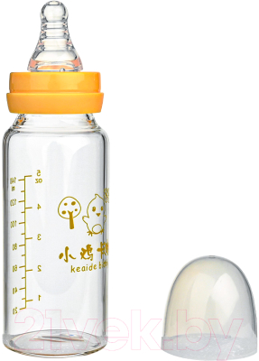 Бутылочка для кормления Pituso Стекло / KD1033 (140мл, желтый)