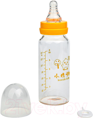 Бутылочка для кормления Pituso Стекло / KD1033 (140мл, желтый)