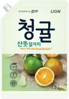 Средство для мытья посуды Lion Unripe Green Tangerine By Chamgreen Refill (1.2л) - 