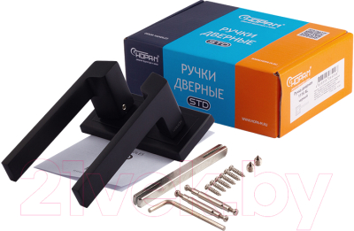 Изображение товара Ручка дверная Нора-М 111К AL (черный)