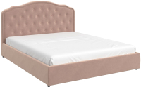Двуспальная кровать Bravo Мебель Селин Стандарт с ПМ 160x200 (пудра с пуговицами) - 