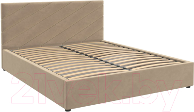 Двуспальная кровать Bravo Мебель Юта с металлокаркасом 160x200 (латте)