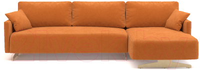 Диван угловой Савлуков-Мебель Oskar правый 294x162 (Fellini 17 оранжевый)