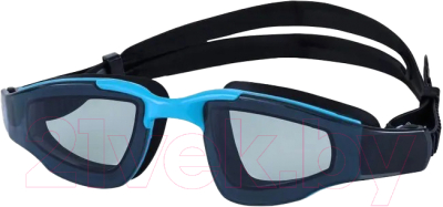 Очки для плавания Indigo Sport Dan IN345 (черный/голубой)