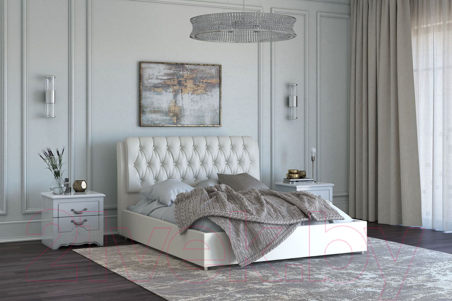 Двуспальная кровать Bravo Мебель Белиста с ПМ 160x200
