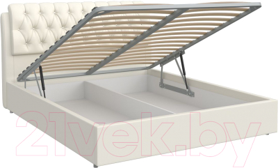 Двуспальная кровать Bravo Мебель Белиста с ПМ 160x200 (Santorini 0402 белый)