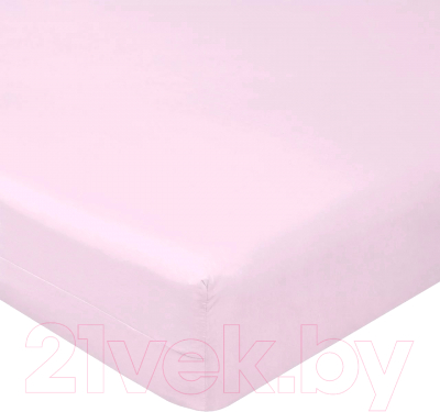 Простыня Luxsonia Поплин на резинке 180x200 / Мр0040-3 (розовый)