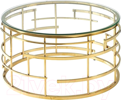 Журнальный столик Signal Livia (прозрачный/золото)