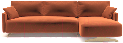Диван угловой Савлуков-Мебель Oskar правый 294x162 (Aurora Terra оранжевый)