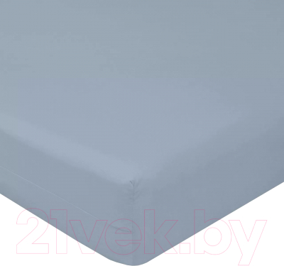 Простыня Luxsonia Сатин на резинке 120x200 / Мр0012 (серый)