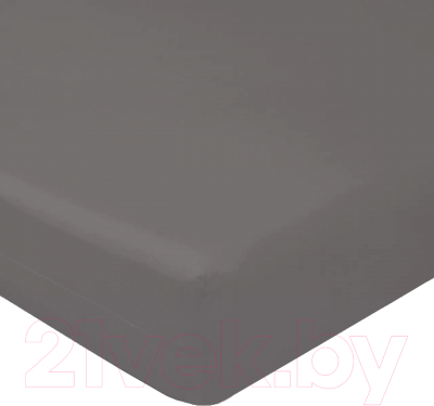 Простыня Luxsonia Сатин на резинке 120x200 / Мр0017 (графит)
